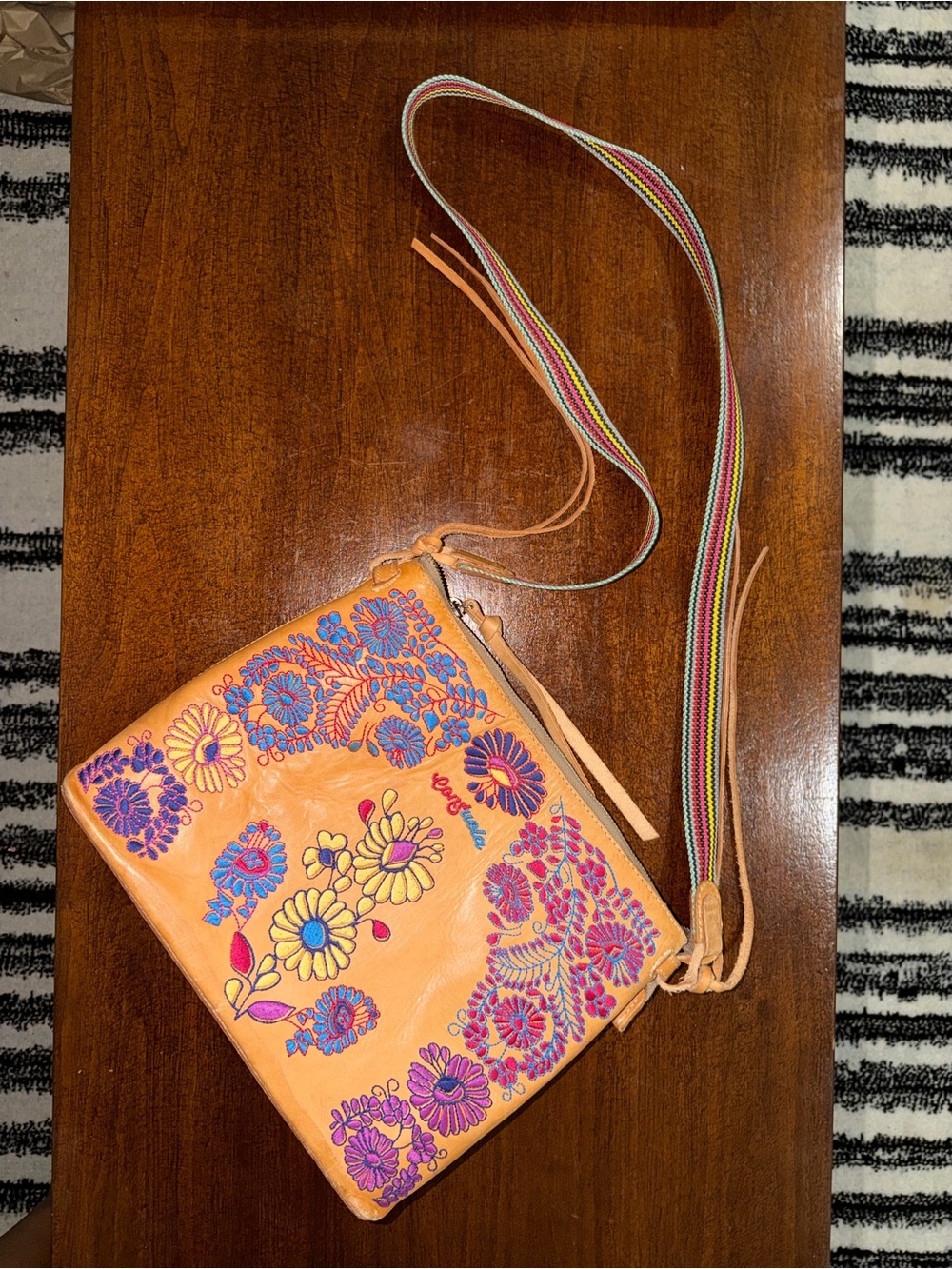 Consuela Embroidered Floral Crossbody Bag